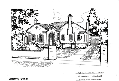 Drawing - Property Illustration, 23 Barkers Road, Hawthorn, 1999