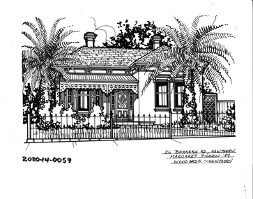Drawing - Property Illustration, 26 Barkers Road, Hawthorn, 1989