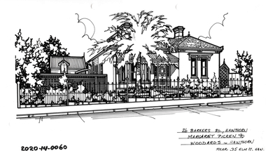 Drawing - Property Illustration, 26 Barkers Road, Hawthorn, 1990