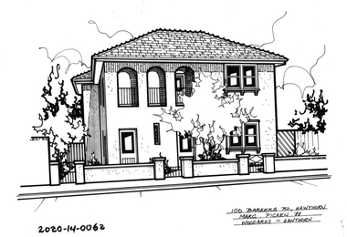 Drawing - Property Illustration, 100 Barkers Road, Hawthorn