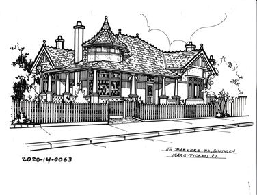 Drawing - Property Illustration, 116 Barkers Road, Hawthorn, 1987