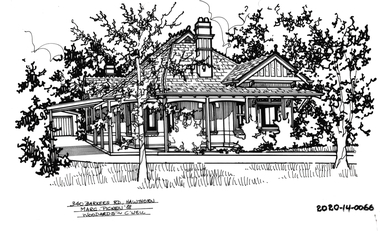 Drawing - Property Illustration, 340 Barkers Road, Hawthorn, 1988