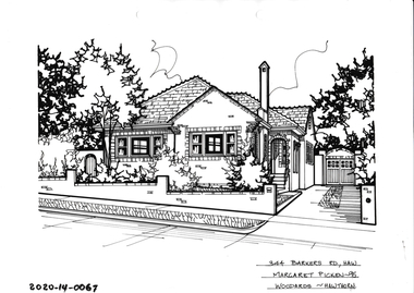Drawing - Property Illustration, 344 Barkers Road, Hawthorn, 1995