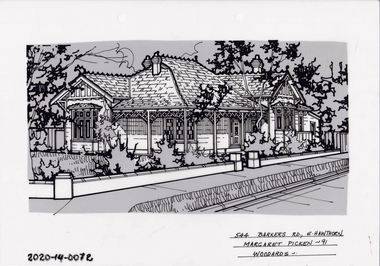 Drawing - Property Illustration, 544 Barkers Road, Hawthorn, 1991