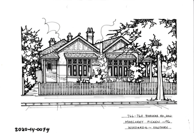 Drawing - Property Illustration, 766-768 Barkers Road, Hawthorn East, 1996