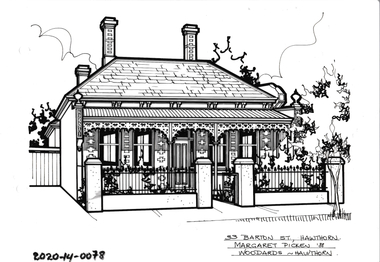 Drawing - Property Illustration, 33 Barton Street, Hawthorn