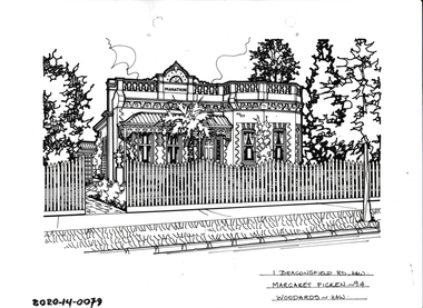 Drawing - Property Illustration, 1 Beaconsfield Road, Hawthorn, 1994