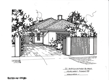 Drawing - Property Illustration, 22 Beaconsfield Road, Hawthorn, 1993
