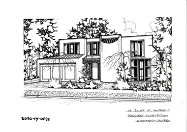 Drawing - Property Illustration, 14 Bluff Street, Hawthorn East, 2000