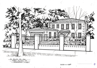 Drawing - Property Illustration, 26 Bluff Street, Hawthorn East, 1988
