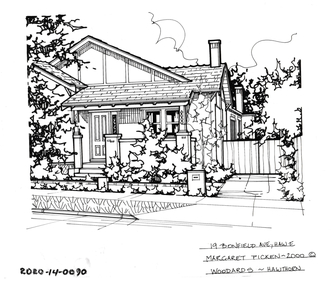 Drawing - Property Illustration, 19 Bonfield Avenue, Hawthorn East