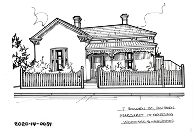 Drawing - Property Illustration, 7 Bowen Street, Hawthorn, 2001