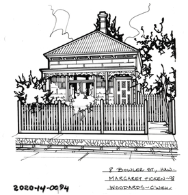 Drawing - Property Illustration, 8 Bowler Street, Hawthorn, 1998