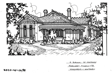 Drawing - Property Illustration, 4 Brook Street, Hawthorn, 1993