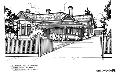 Drawing - Property Illustration, 6 Brook Street, Hawthorn