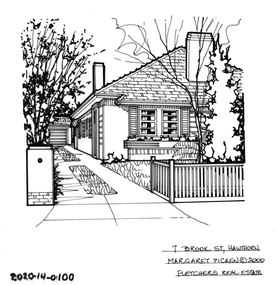 Drawing - Property Illustration, 7 Brook Street, Hawthorn