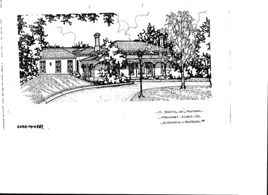 Drawing - Property Illustration, 15 Brook Street, Hawthorn
