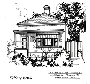 Drawing - Property Illustration, 35 Brook Street, Hawthorn