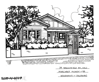 Drawing - Property Illustration, 39 Broomfield Road, Hawthorn East