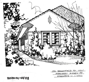 Drawing - Property Illustration, 52 Broomfield Road, Hawthorn East, 1989