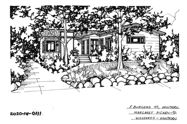 Drawing - Property Illustration, 5 Burgess Street, Hawthorn