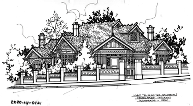 Drawing - Property Illustration, 1045 Burke Road, Hawthorn East