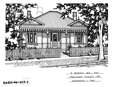 Drawing - Property Illustration, 5 Burton Avenue, Hawthorn, 1994