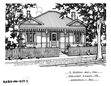 Drawing - Property Illustration, 5 Burton Avenue, Hawthorn