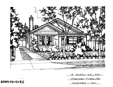 Drawing - Property Illustration, 14 Burton Avenue, Hawthorn