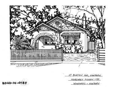 Drawing - Property Illustration, 17 Burton Avenue, Hawthorn