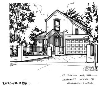 Drawing - Property Illustration, 25 Burton Avenue, Hawthorn, 1994