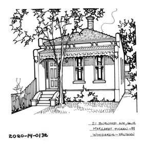 Drawing - Property Illustration, 21 Burwood Avenue, Hawthorn East