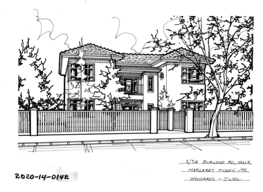 Drawing - Property Illustration, 2/714 Burwood Road, Hawthorn, 1995