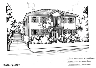Drawing - Property Illustration, 833 Burwood Road, Hawthorn, 2000