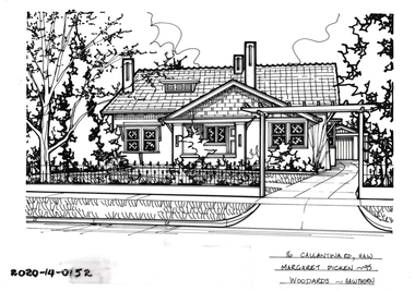 Drawing - Property Illustration, 16 Callantina Road, Hawthorn, 1995