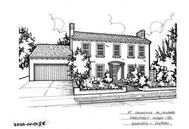 Drawing - Property Illustration, 37 Callantina Road, Hawthorn, 1993