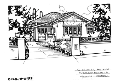 Drawing - Property Illustration, 12 Calvin Street, Hawthorn