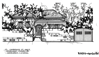 Drawing - Property Illustration, 12 Cambridge Street, Hawthorn East