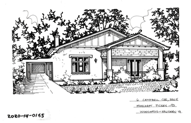 Drawing - Property Illustration, 6 Campbell Grove, Hawthorn East, 1993