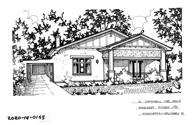 Drawing - Property Illustration, 6 Campbell Grove, Hawthorn East