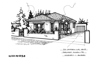 Drawing - Property Illustration, 54 Campbell Grove, Hawthorn East, 1994