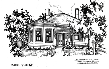 Drawing - Property Illustration, 57 Campbell Grove, Hawthorn East, 1988