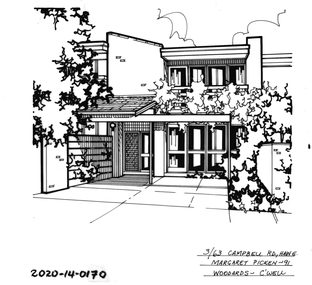 Drawing - Property Illustration, 3/ 63 Campbell Grove, Hawthorn East, 1991