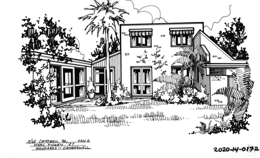 Drawing - Property Illustration, 3/ 68 Campbell Grove, Hawthorn East, 1987