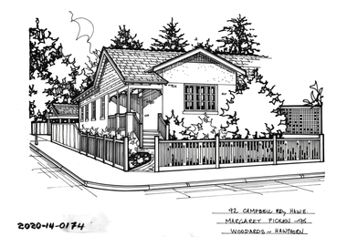 Drawing - Property Illustration, 92 Campbell Grove, Hawthorn East