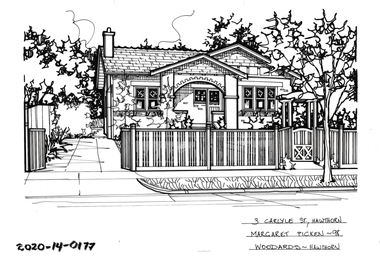 Drawing - Property Illustration, 3 Carlyle Street, Hawthorn East, 1998