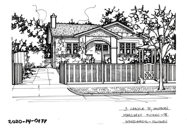 Drawing - Property Illustration, 3 Carlyle Street, Hawthorn East