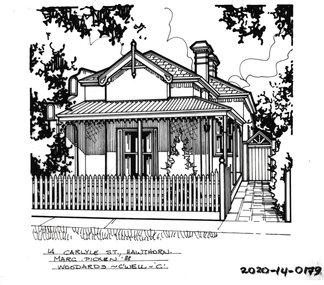 Drawing - Property Illustration, 14 Carlyle Street, Hawthorn East, 1988