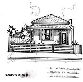 Drawing - Property Illustration, 6 Caroline Street, Hawthorn East