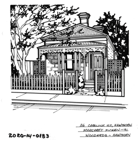 Drawing - Property Illustration, 26 Caroline Street, Hawthorn East